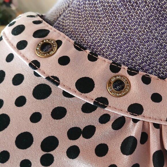 NY Collection Top Shirt Women's Pink & Black spotted Size PXL - Picture 14 of 14